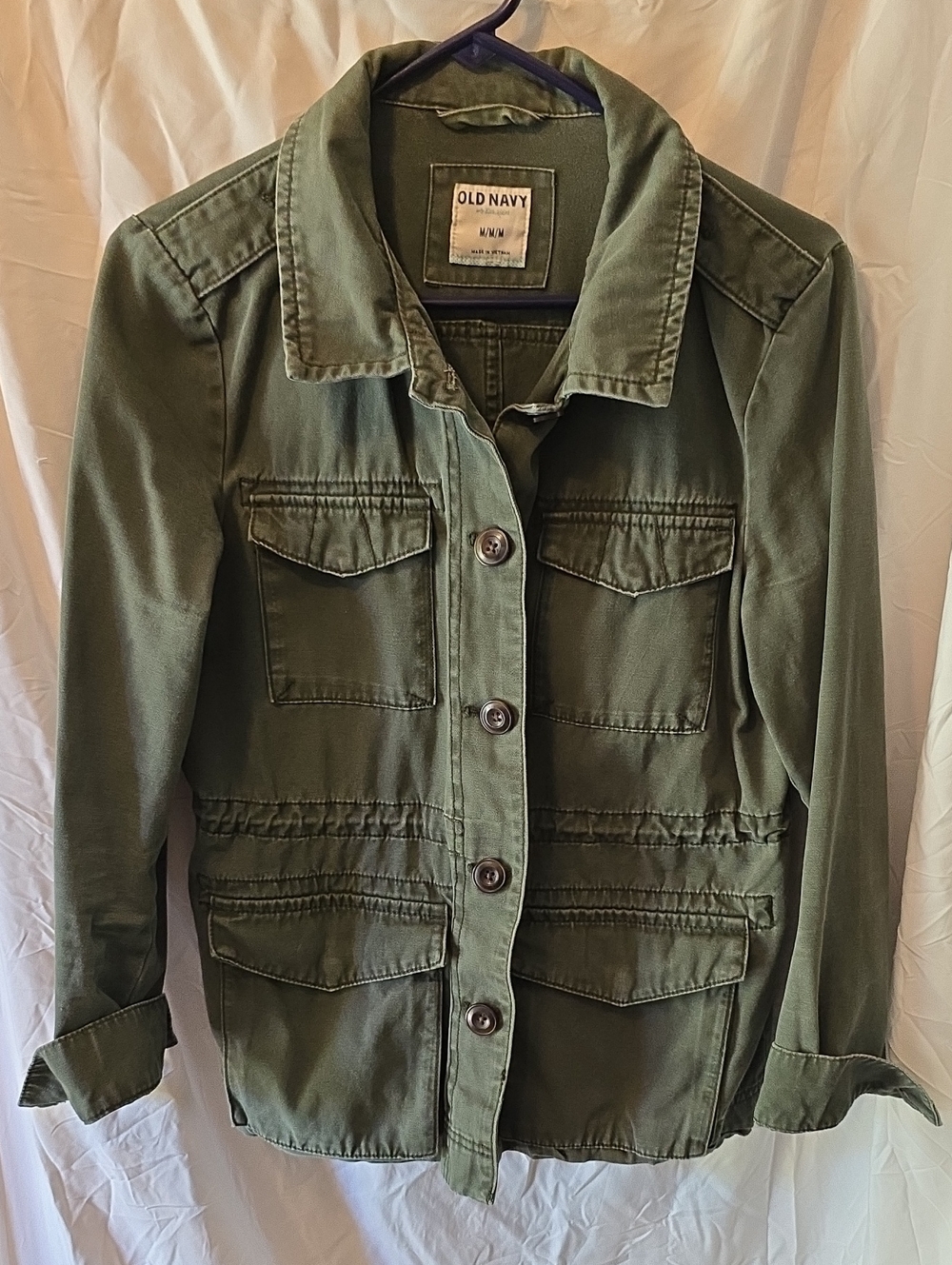 Old Navy Olive Green Utility Jacket with Front Pockets